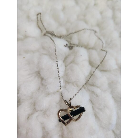 Double Heart Necklace 925 - Picture 10 of 12